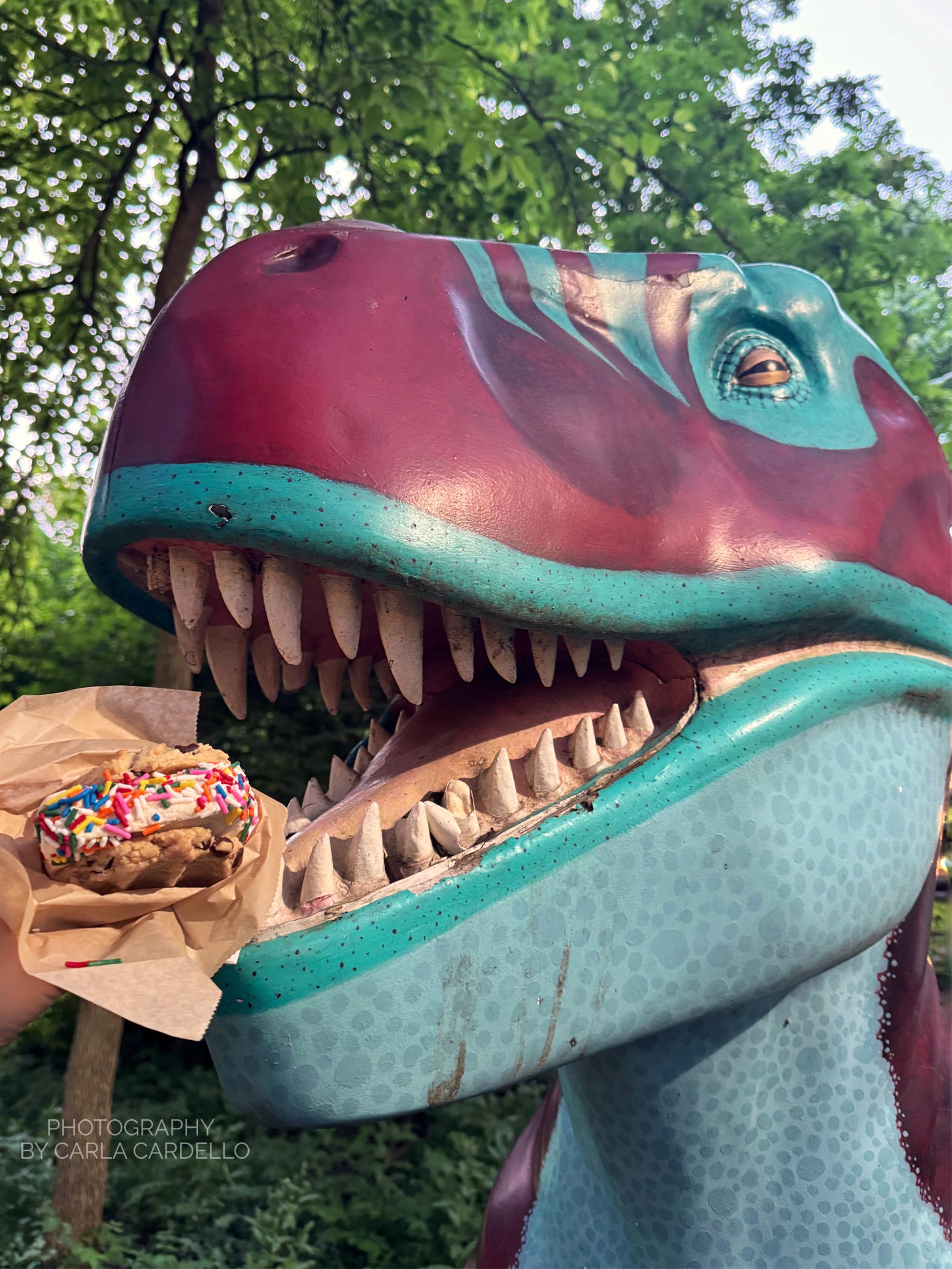 Fossil Fuels dinosaur eating ice cream sandwich