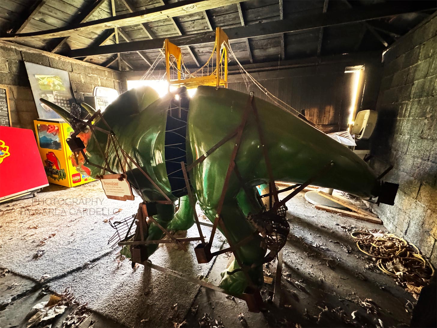 Back side of Renewalsaur Pittsburgh Dinosaur Statue