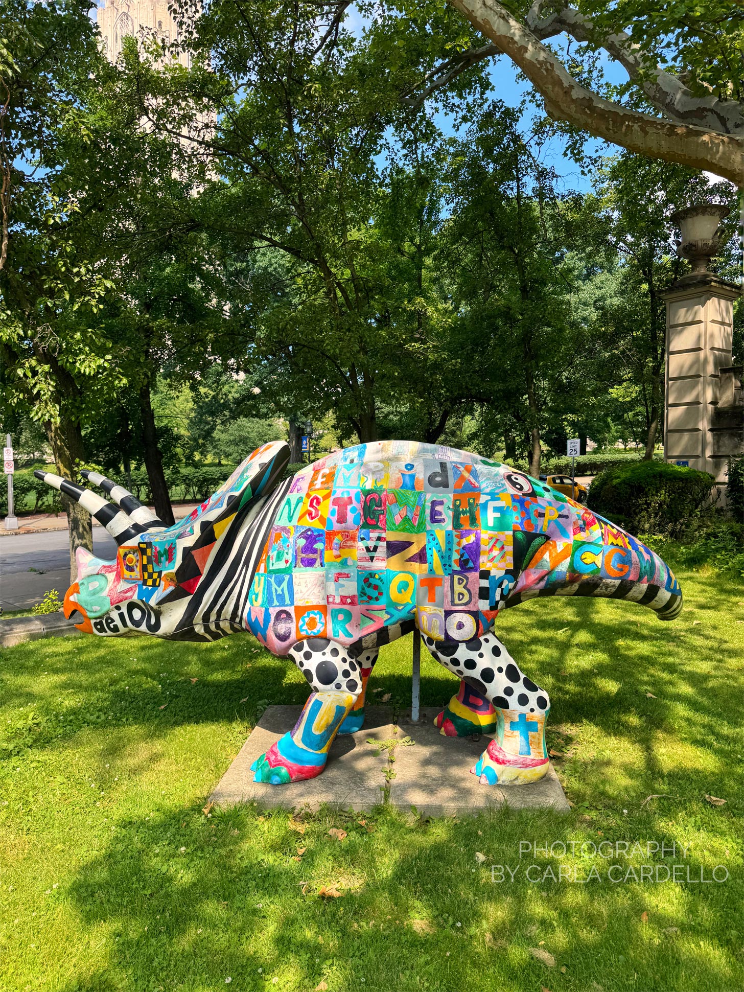 Alphabetosaurus Pittsburgh Dinosaur Statue