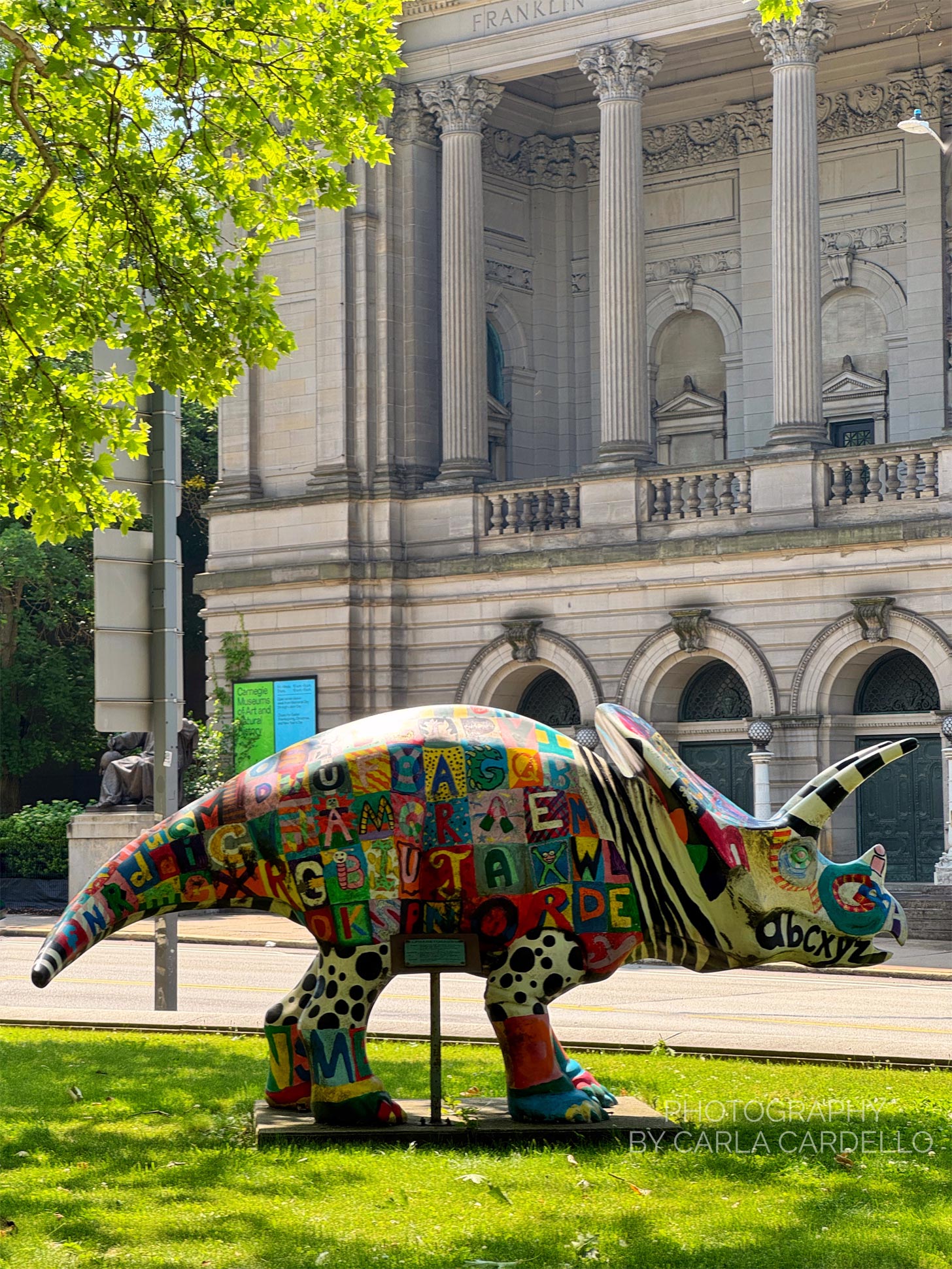 Alphabetosaurus Pittsburgh Dinosaur Statue