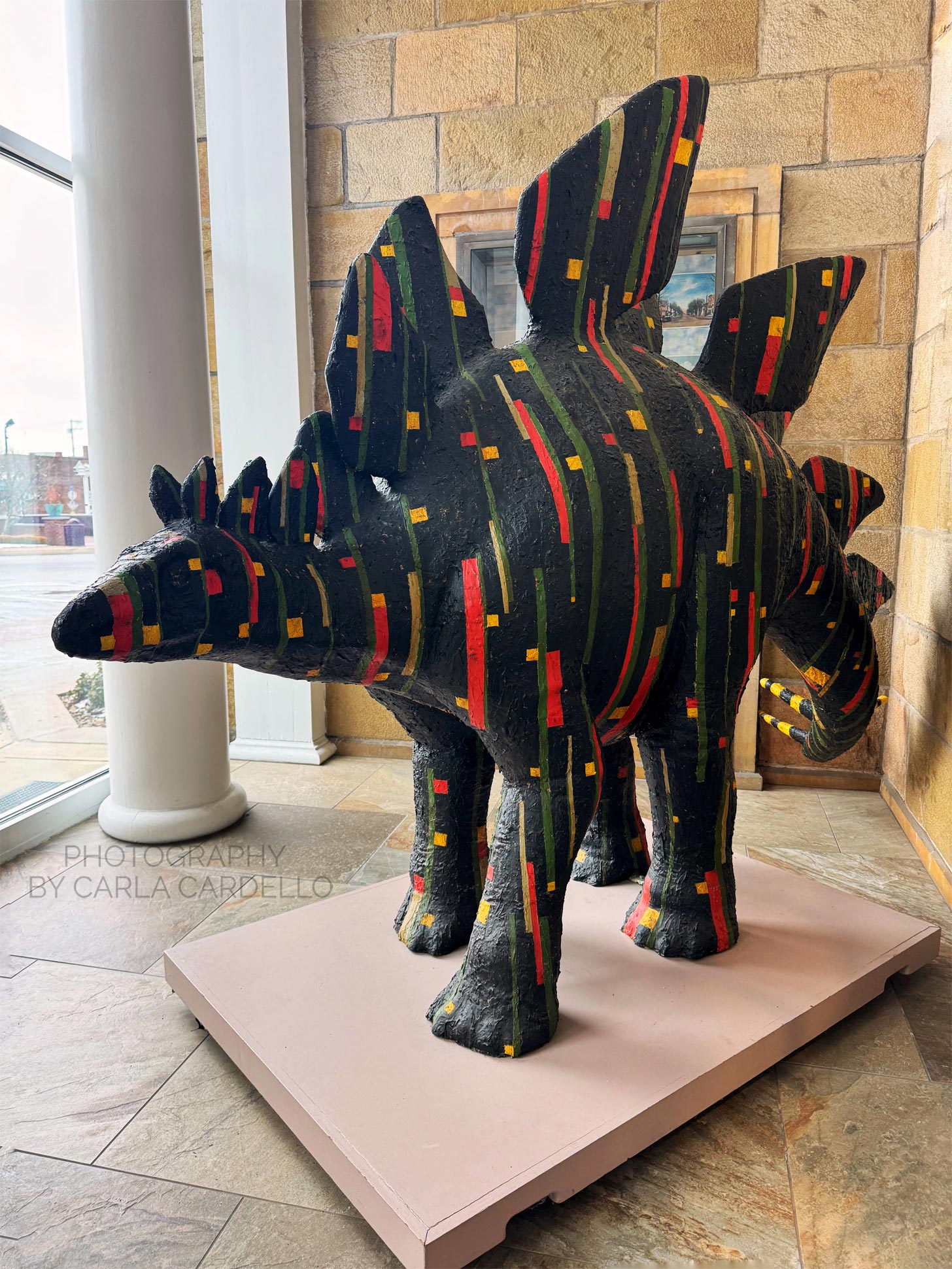Pixelsaurus Pittsburgh Dinosaur Statue