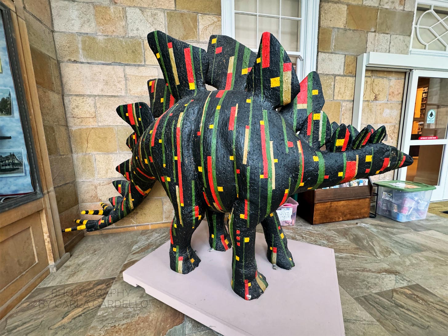 Pixelsaurus Pittsburgh Dinosaur Statue