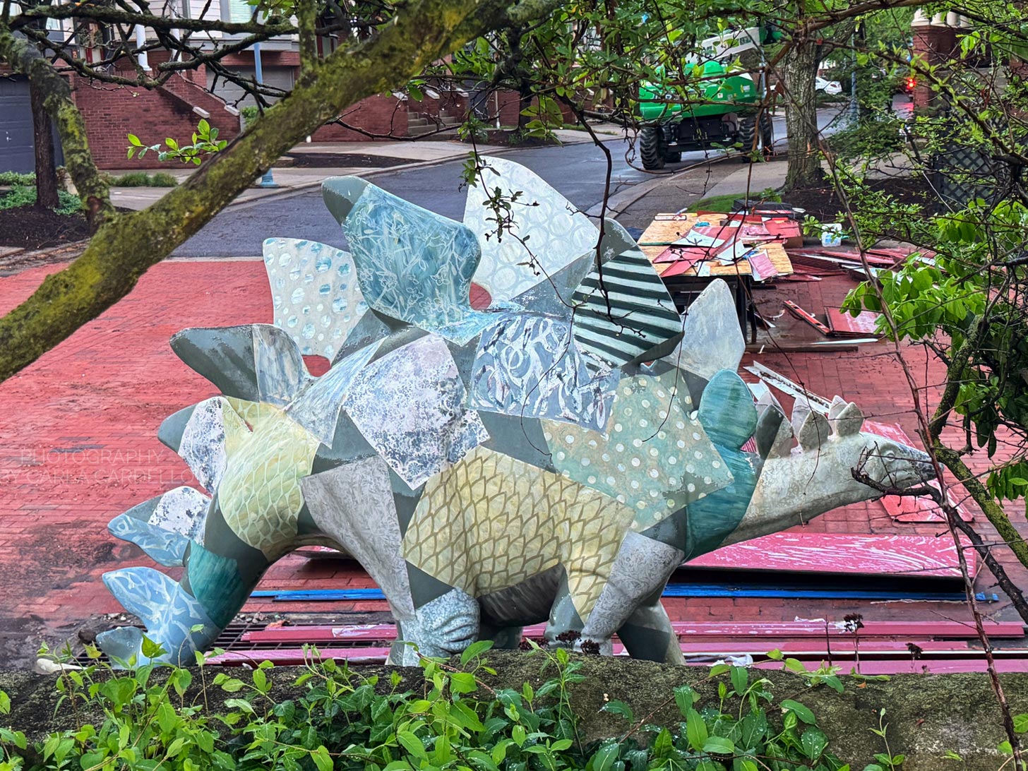 Prehistoric Printasaurus Pittsburgh Dinosaur Statue